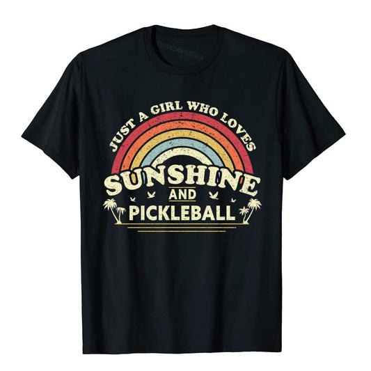 Just A Girl Who Loves Sunshine And Pickleball T-Shirt-PaddleBall Sports Co