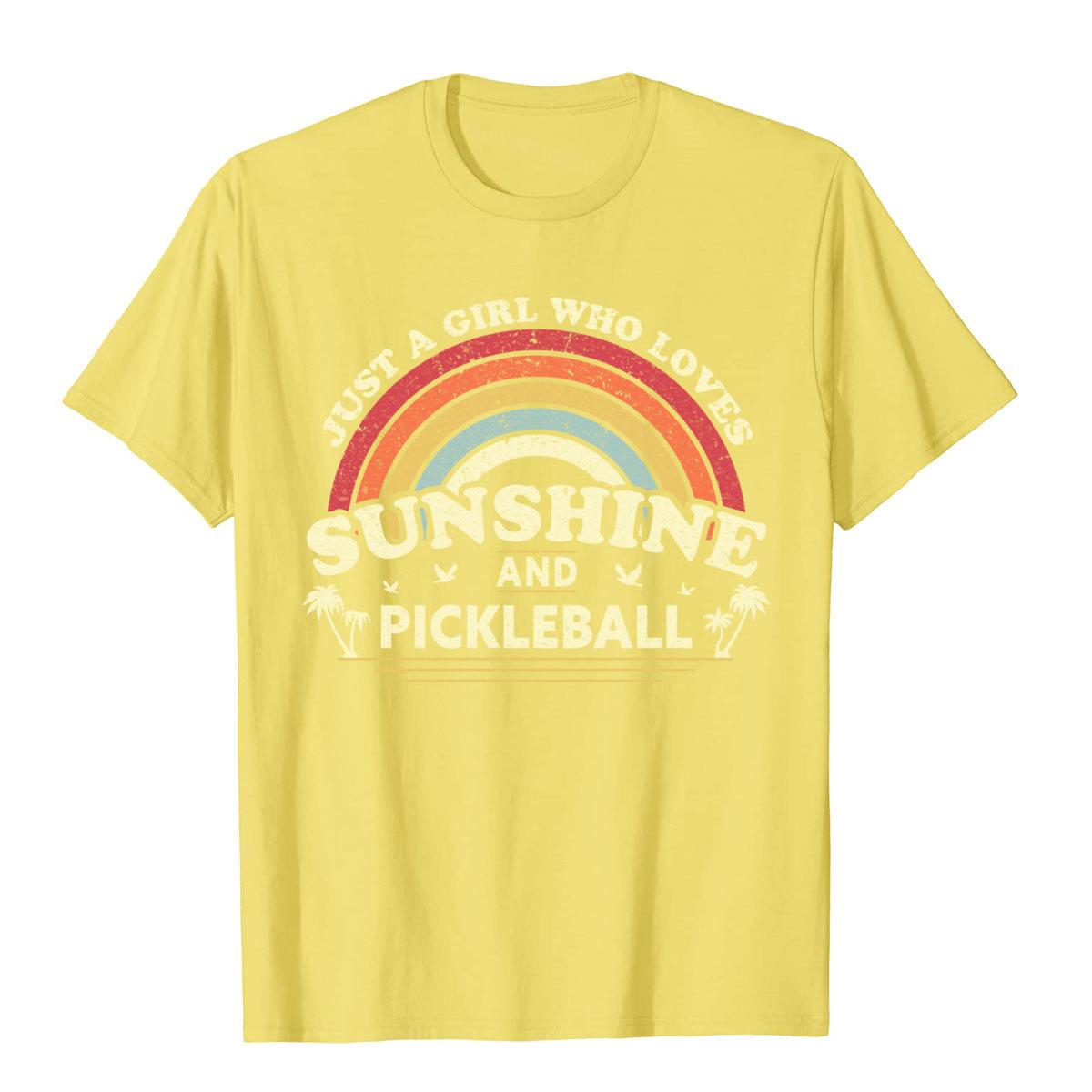 Just A Girl Who Loves Sunshine And Pickleball T-Shirt-PaddleBall Sports Co