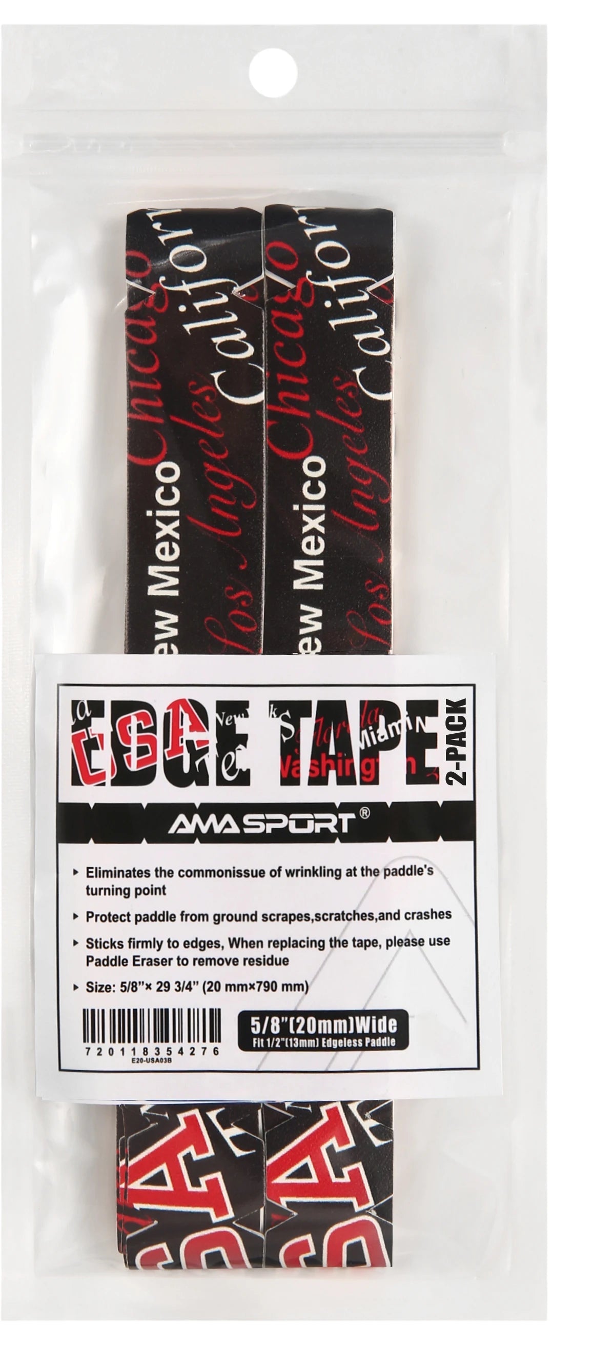 AMA Sport Pickleball Paddle Edge Tape with designs-PaddleBall Sports Co