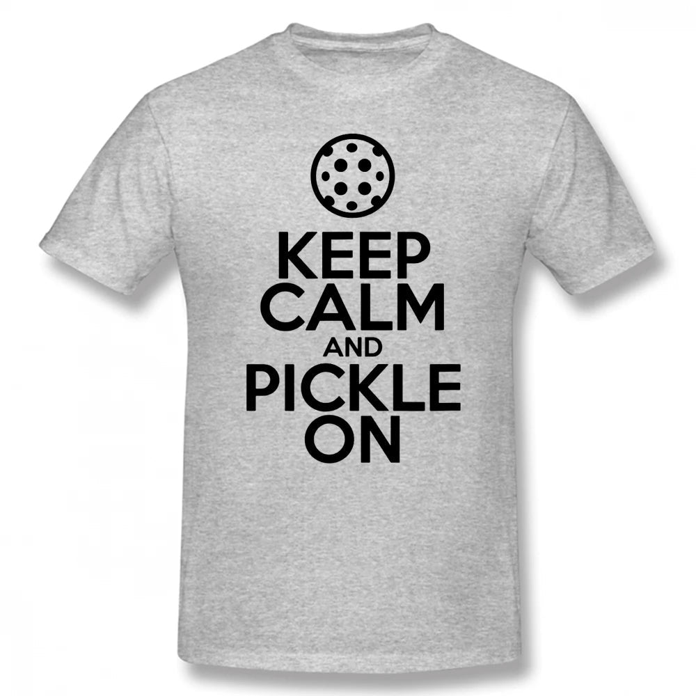 Keep Calm and Pickle On Pickleball T Shirts-PaddleBall Sports Co