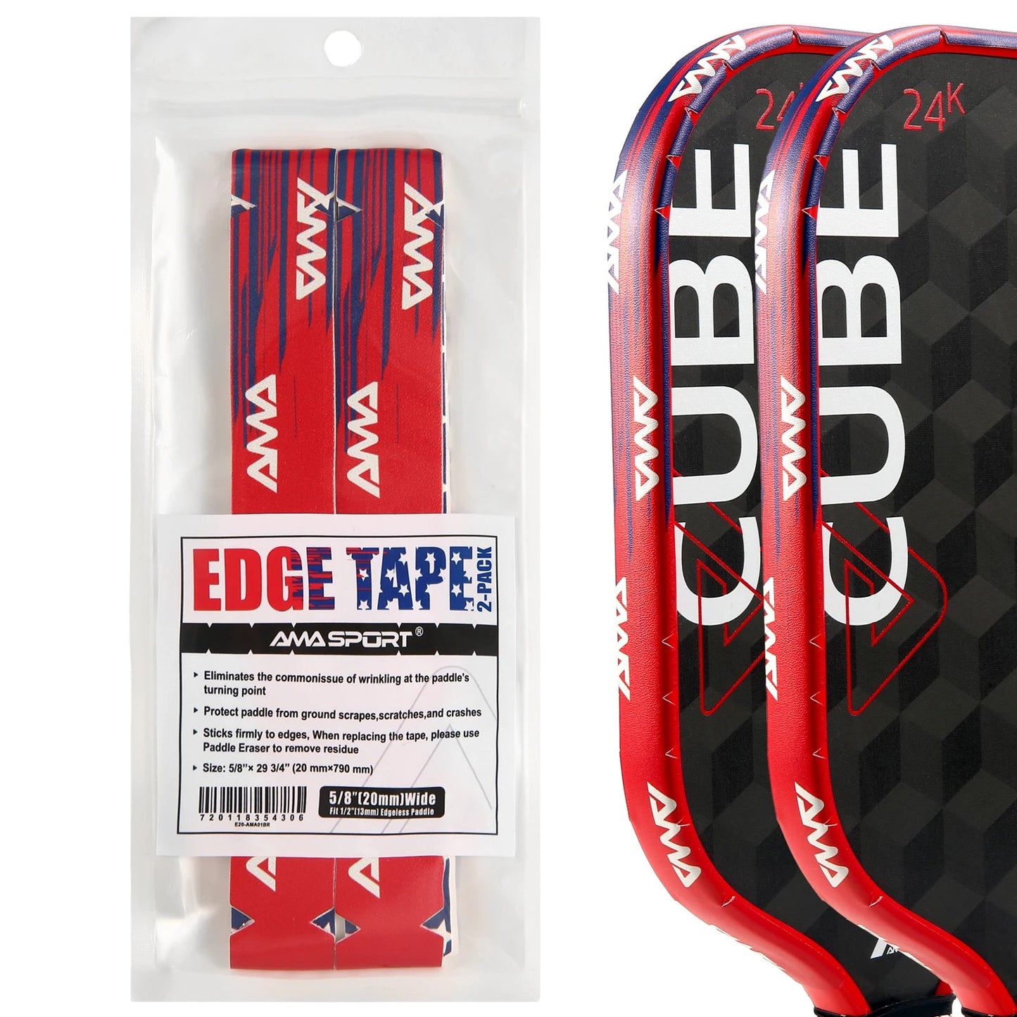 AMA Sport Pickleball Paddle Edge Tape with designs-PaddleBall Sports Co