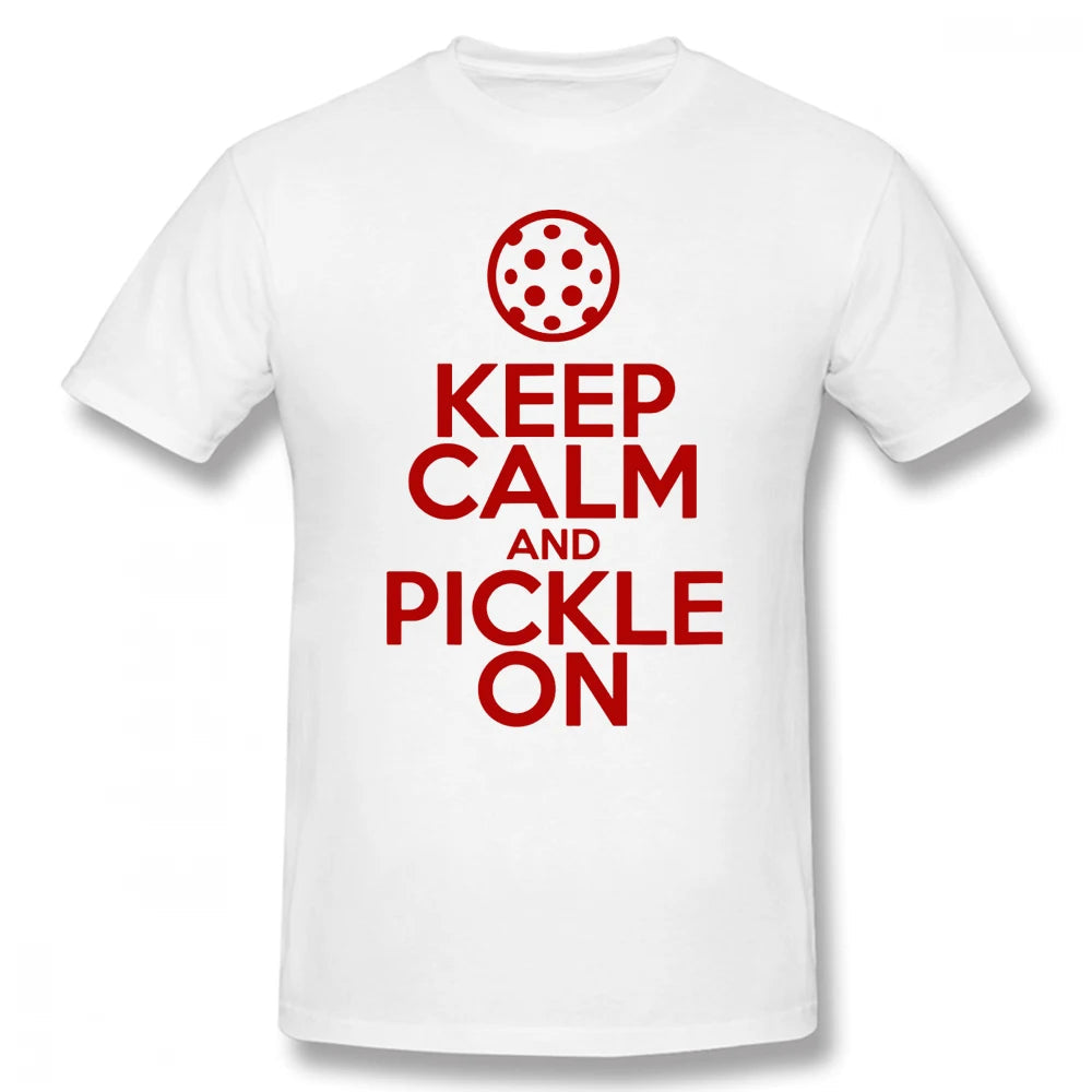 Keep Calm and Pickle On Pickleball T Shirts-PaddleBall Sports Co