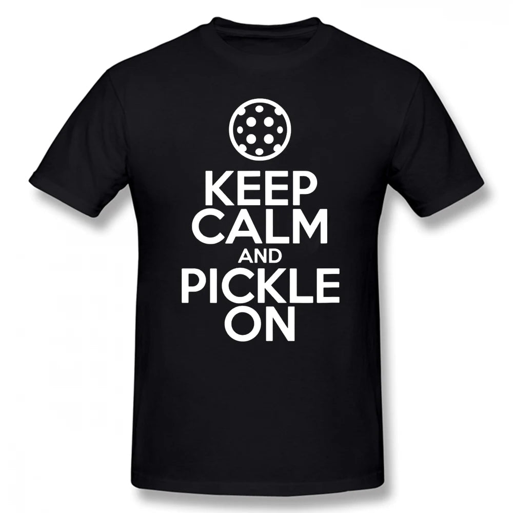 Keep Calm and Pickle On Pickleball T Shirts-PaddleBall Sports Co