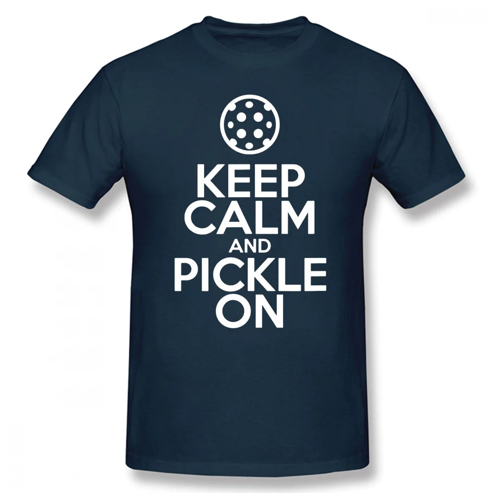 Keep Calm and Pickle On Pickleball T Shirts-PaddleBall Sports Co