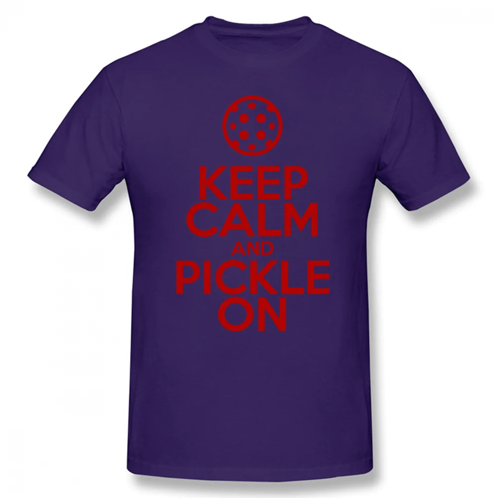 Keep Calm and Pickle On Pickleball T Shirts-PaddleBall Sports Co