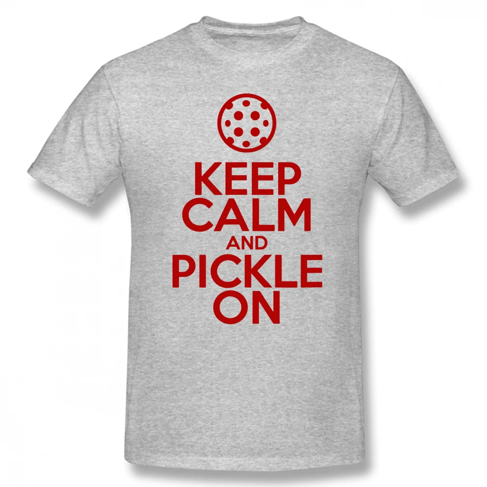 Keep Calm and Pickle On Pickleball T Shirts-PaddleBall Sports Co