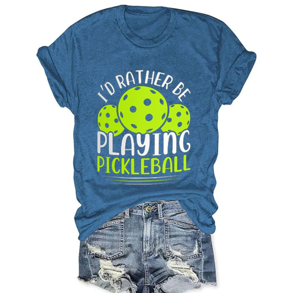 Women's I'd Rather Be Playing Pickleball Top-PaddleBall Sports Co