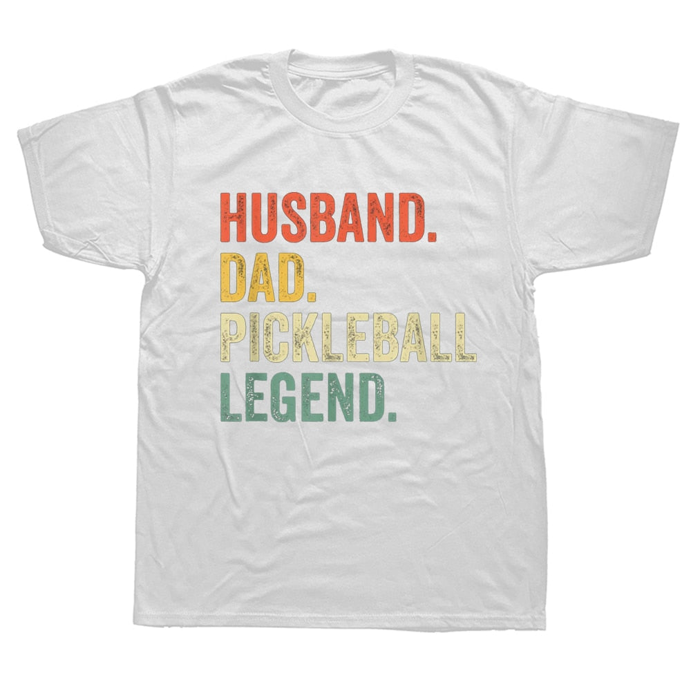 Husband. Dad. Pickleball Legend. Vintage T Shirts-PaddleBall Sports Co