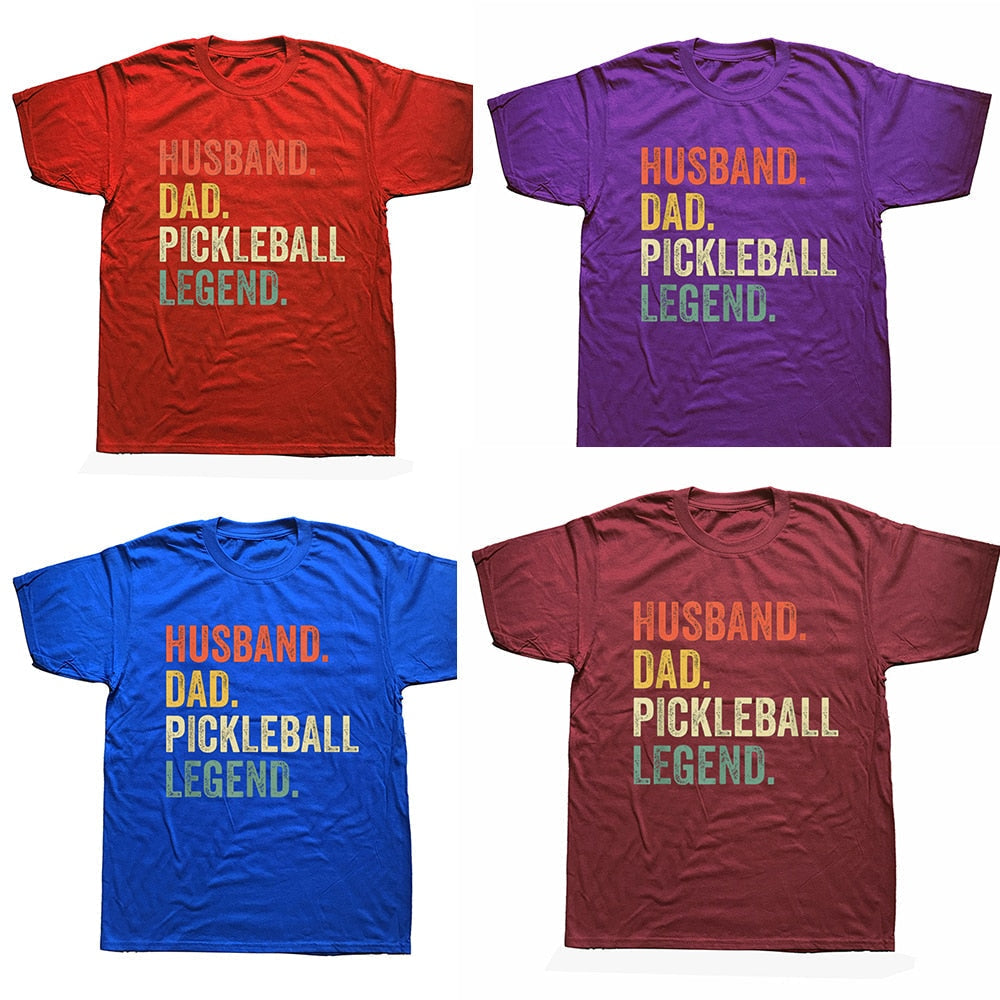 Husband. Dad. Pickleball Legend. Vintage T Shirts-PaddleBall Sports Co