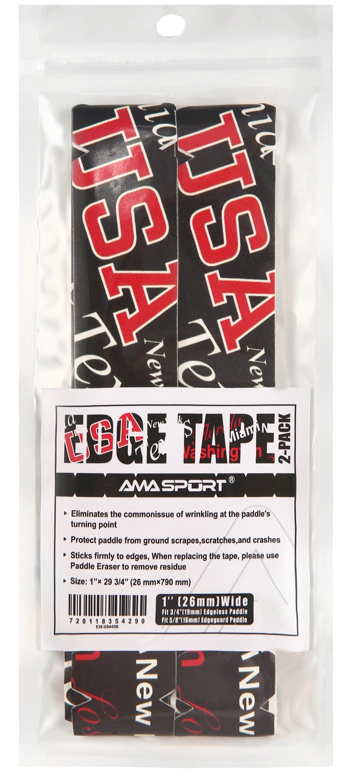 AMA Sport Pickleball Paddle Edge Tape with designs-PaddleBall Sports Co