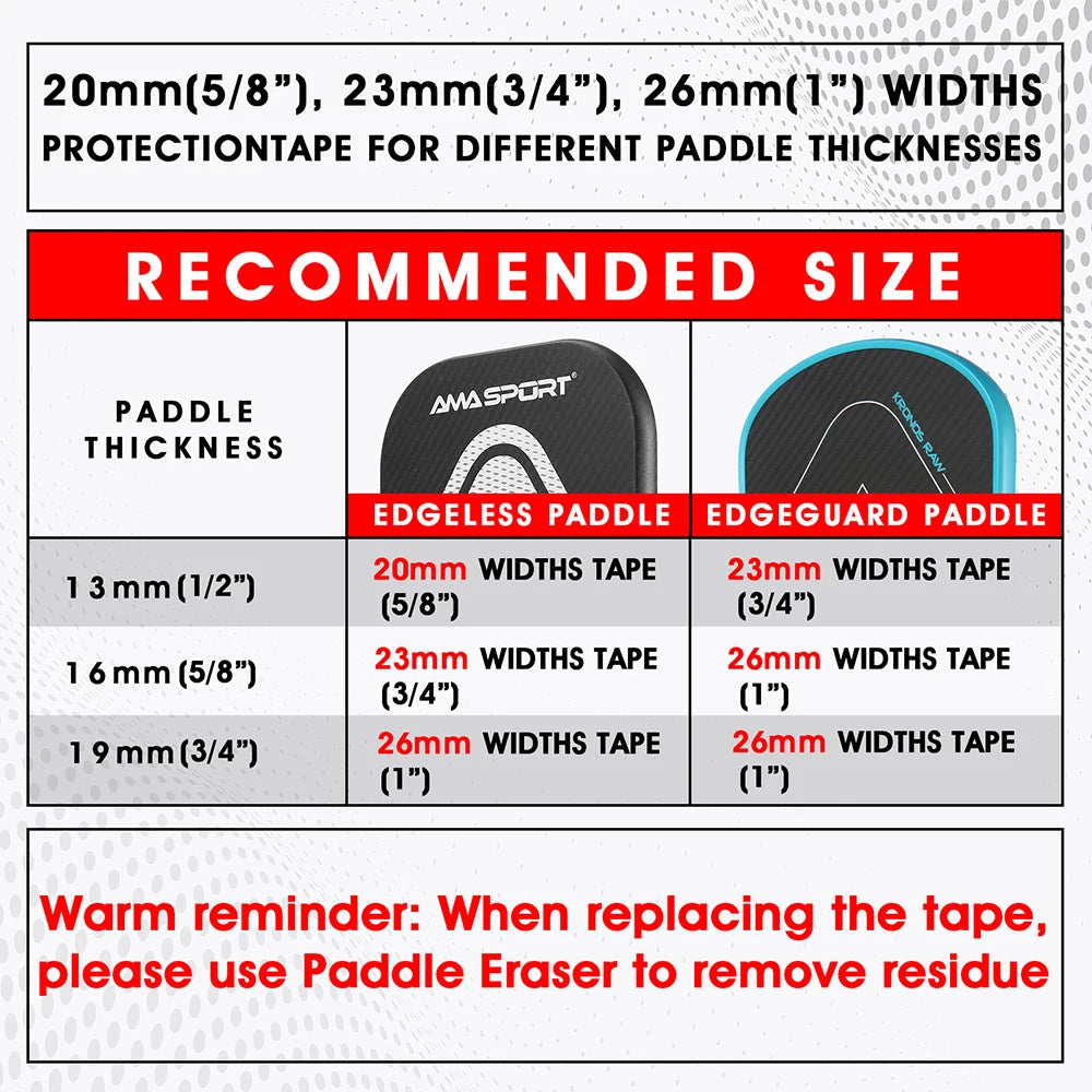 AMA Sport Pickleball Paddle Edge Tape with designs-PaddleBall Sports Co