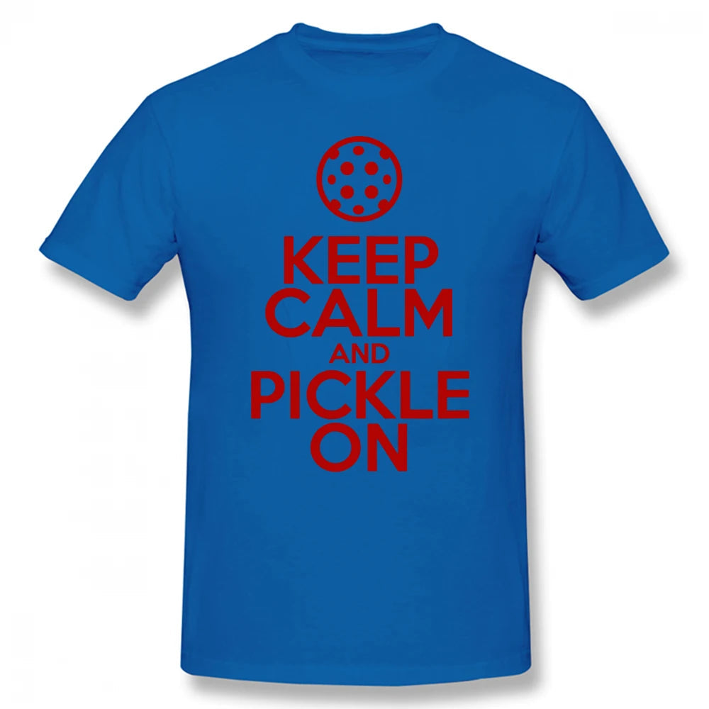 Keep Calm and Pickle On Pickleball T Shirts-PaddleBall Sports Co