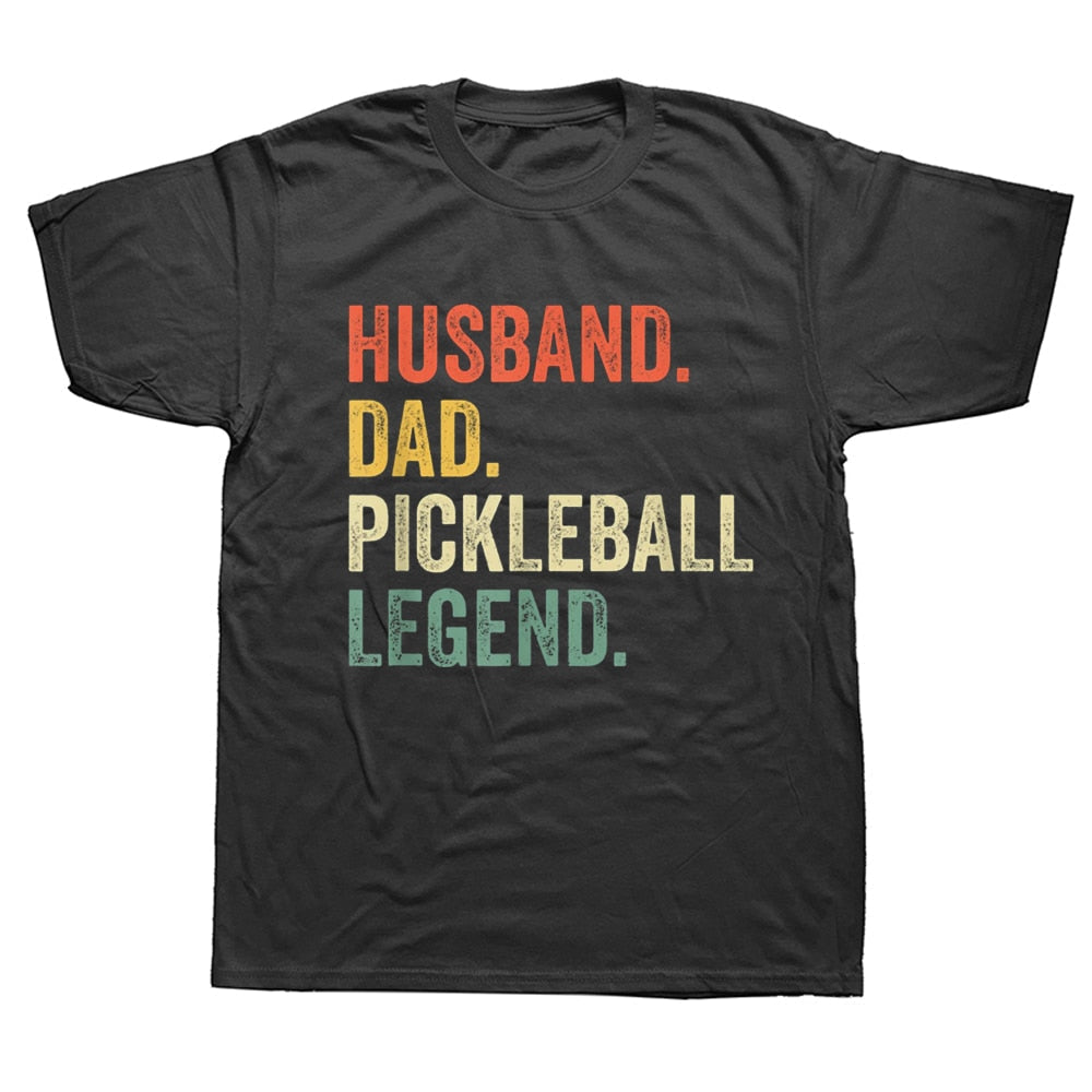 Husband. Dad. Pickleball Legend. Vintage T Shirts-PaddleBall Sports Co