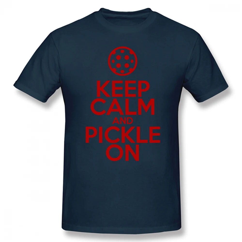 Keep Calm and Pickle On Pickleball T Shirts-PaddleBall Sports Co