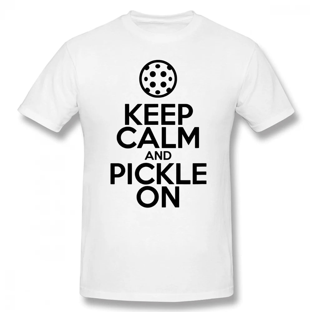 Keep Calm and Pickle On Pickleball T Shirts-PaddleBall Sports Co