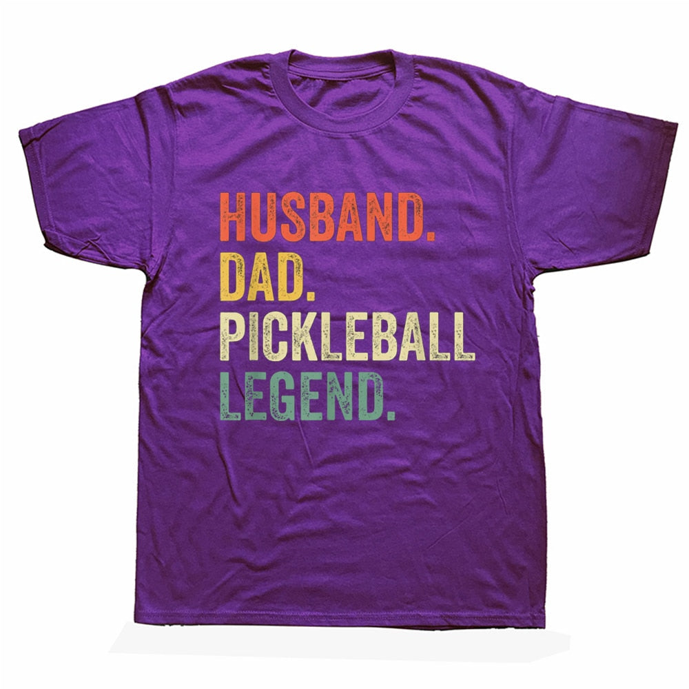 Husband. Dad. Pickleball Legend. Vintage T Shirts-PaddleBall Sports Co