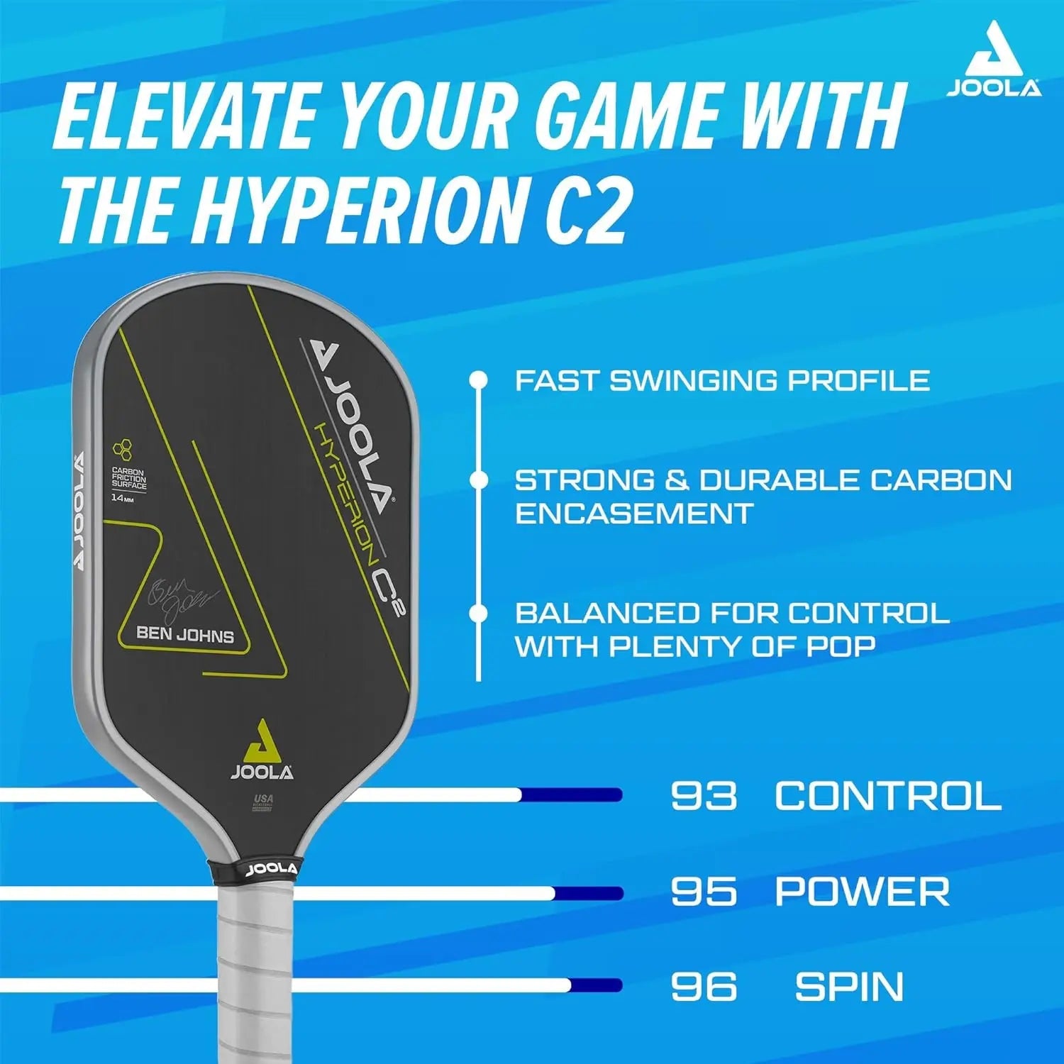 Ben Johns Hyperion C2 Pickleball Paddle-PaddleBall Sports Co