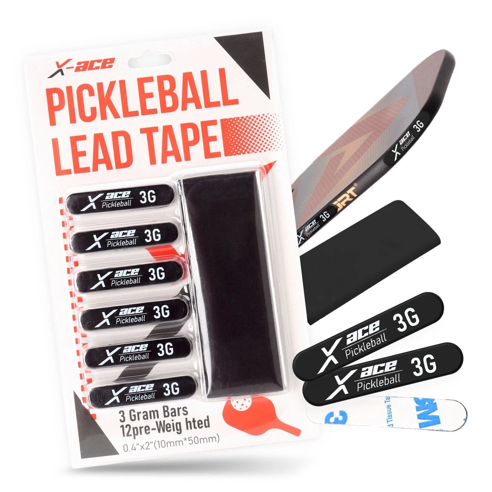 X-Ace Weighted Pickleball Lead Tape-PaddleBall Sports Co