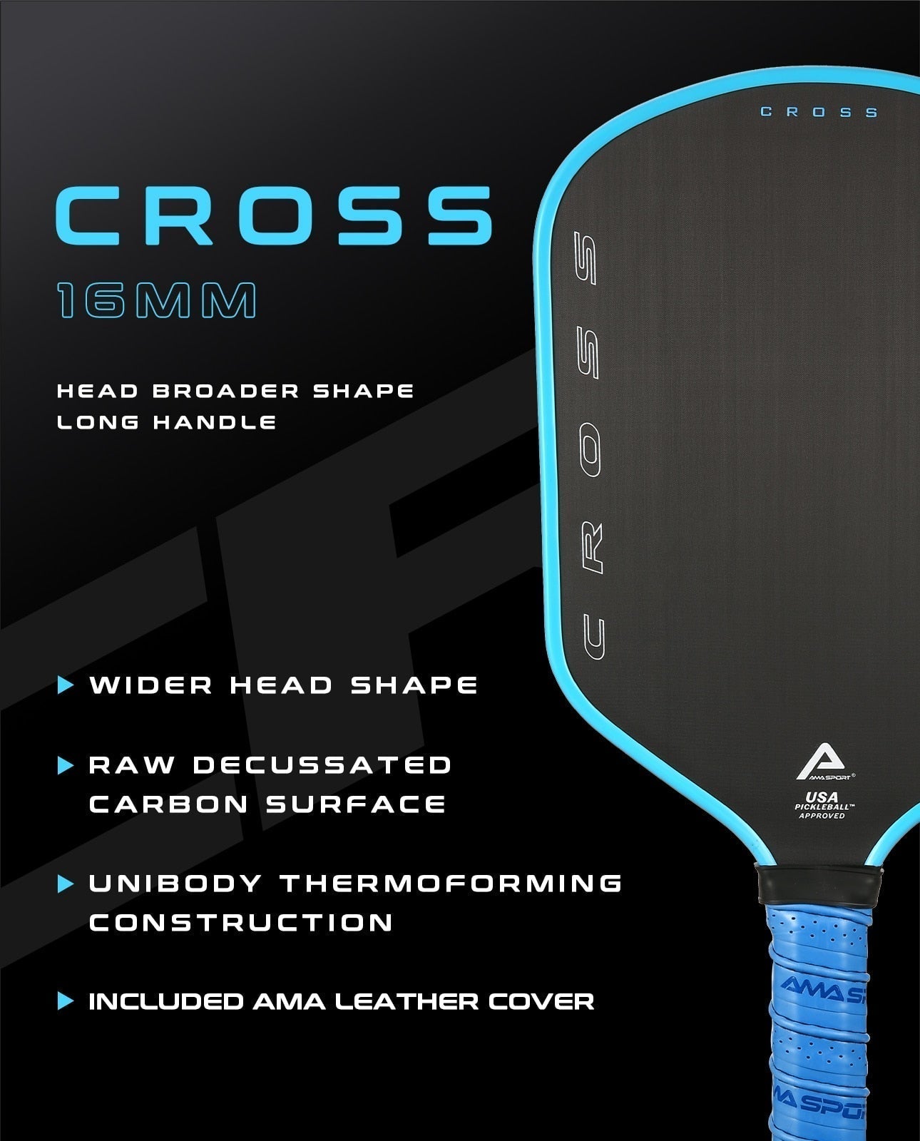 AMA Sport Cross Series Pickleball Paddle-PaddleBall Sports Co