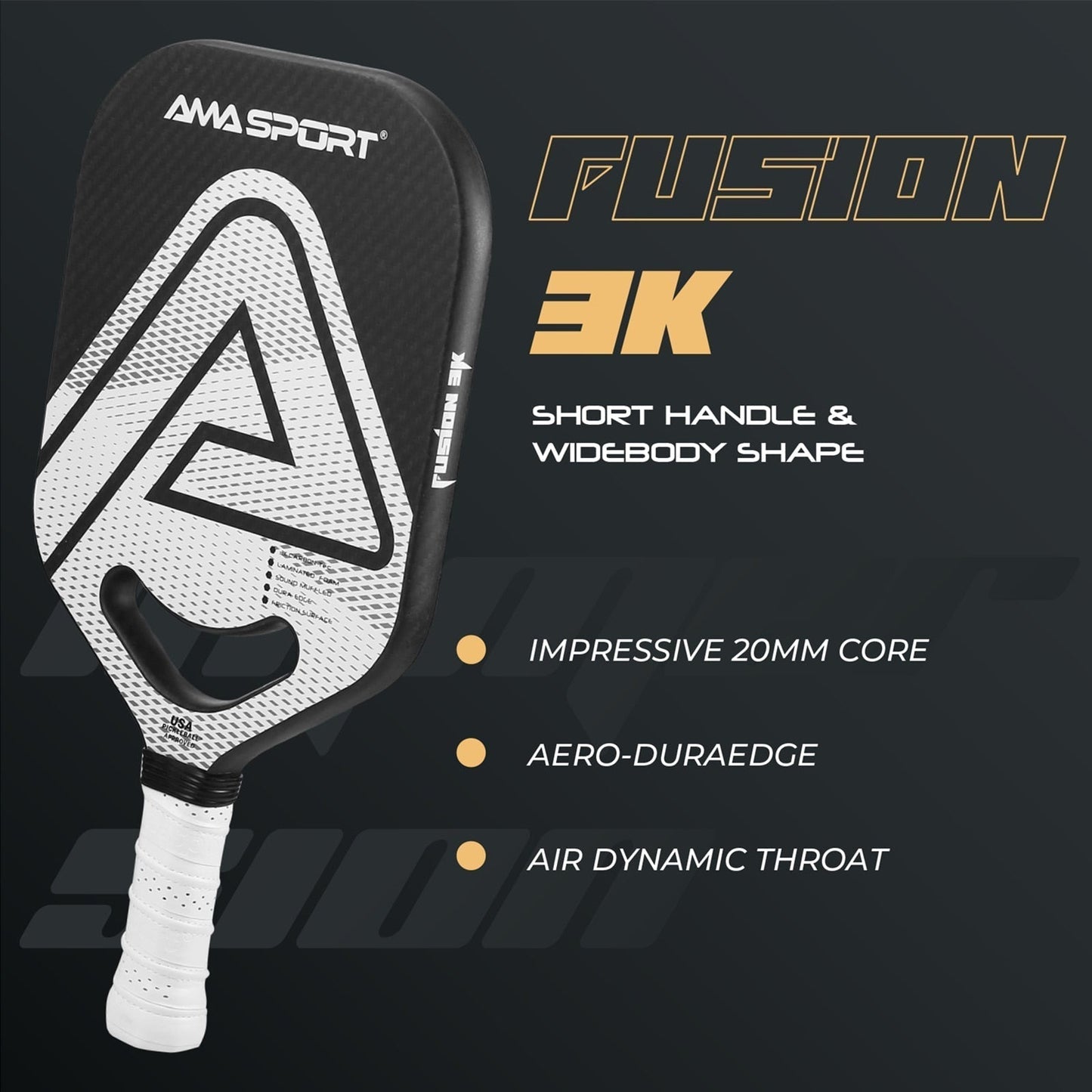 AMA Sport Fusion Series Pickleball Paddle-PaddleBall Sports Co