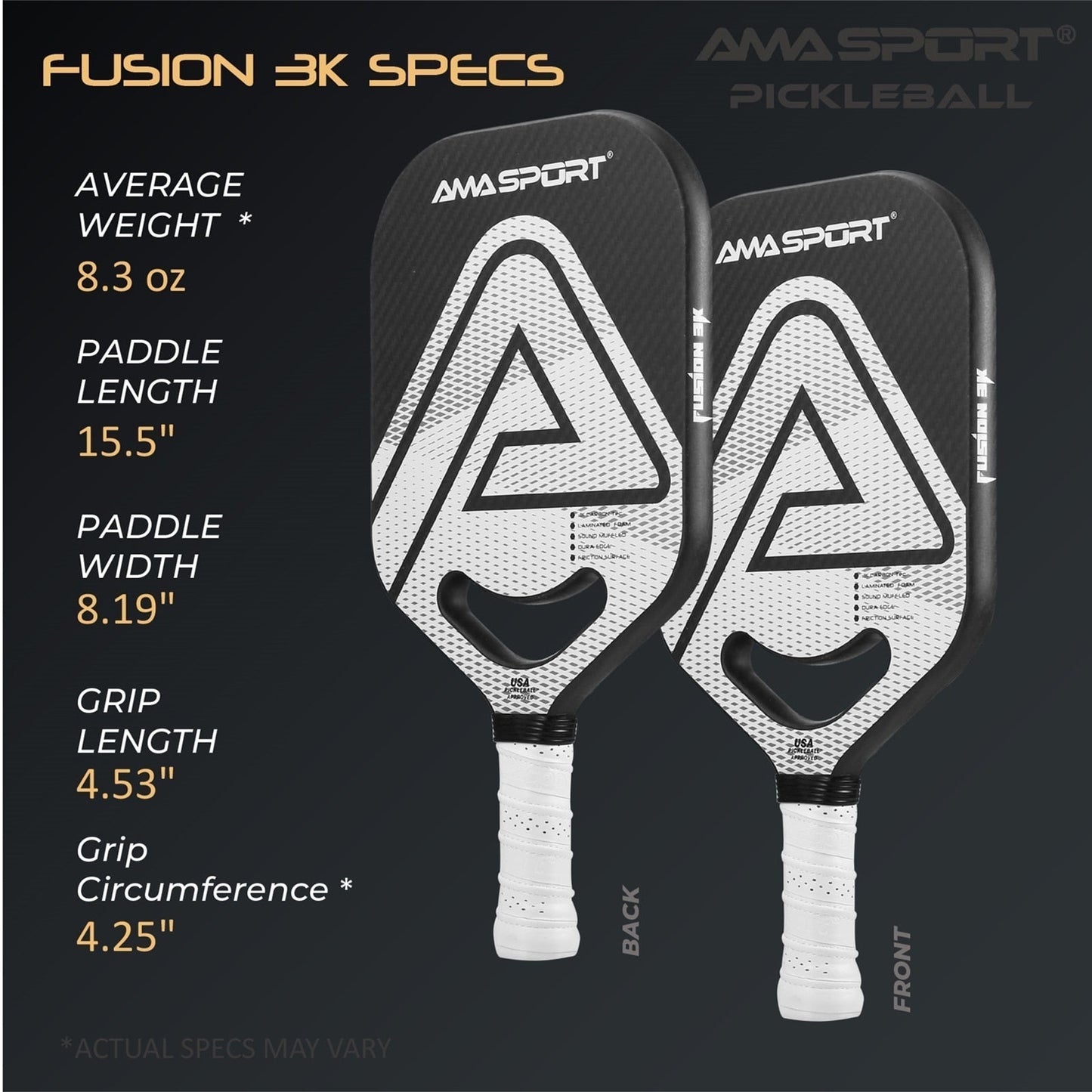 AMA Sport Fusion Series Pickleball Paddle-PaddleBall Sports Co