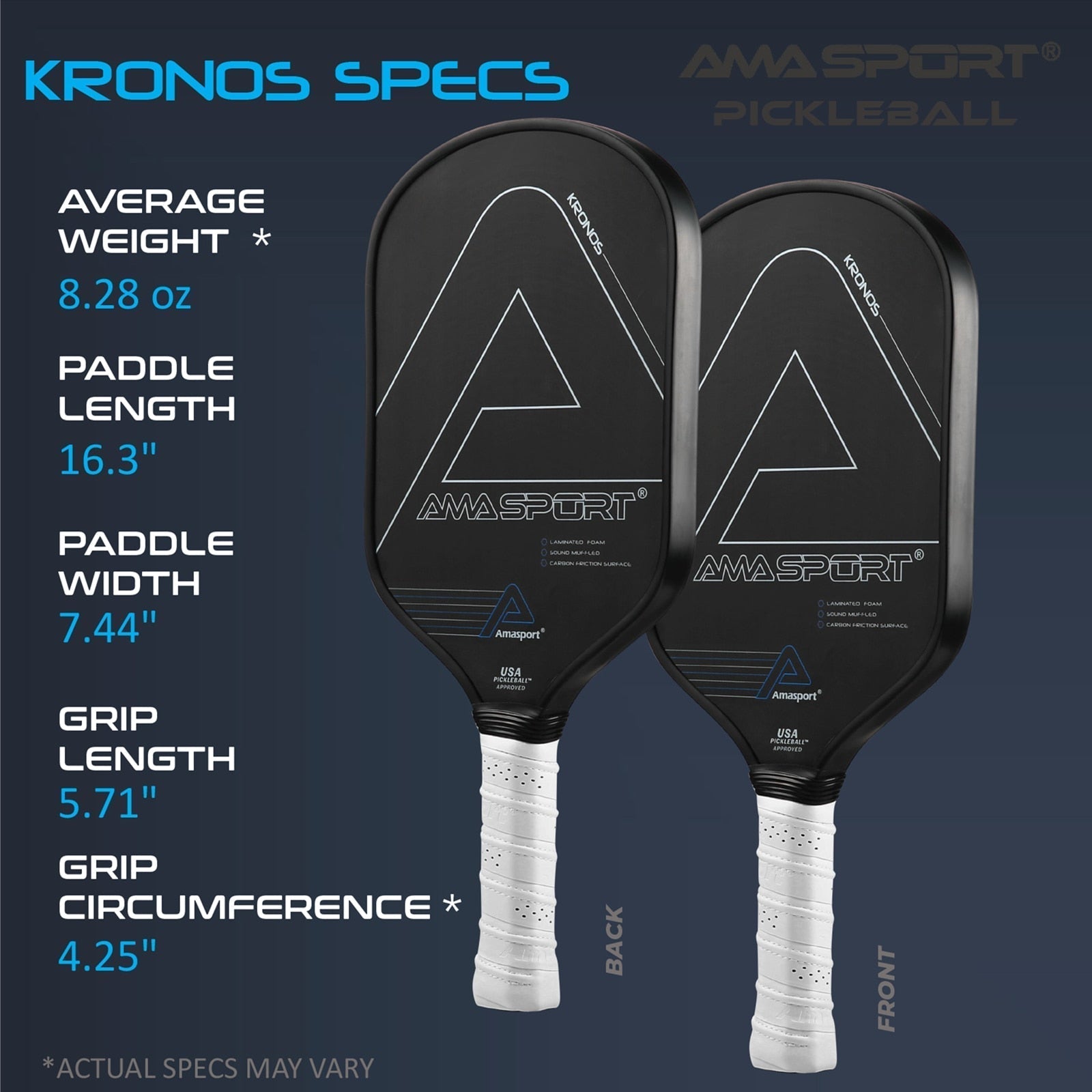 AMA Sport Kronos 15.8mm Pickleball Paddle-PaddleBall Sports Co