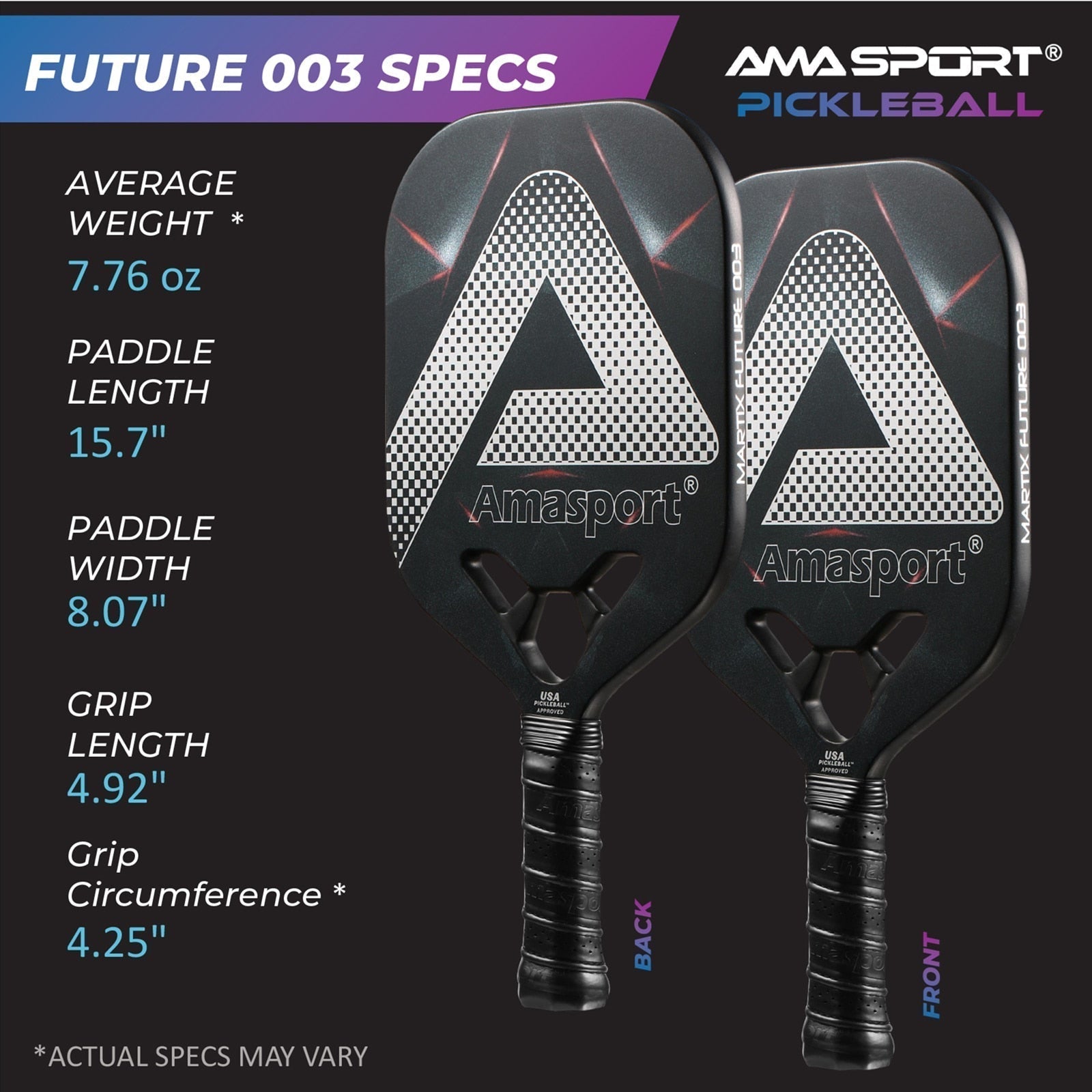 AMA Sport Matrix Future 003 - 13MM Pickleball Paddle-PaddleBall Sports Co