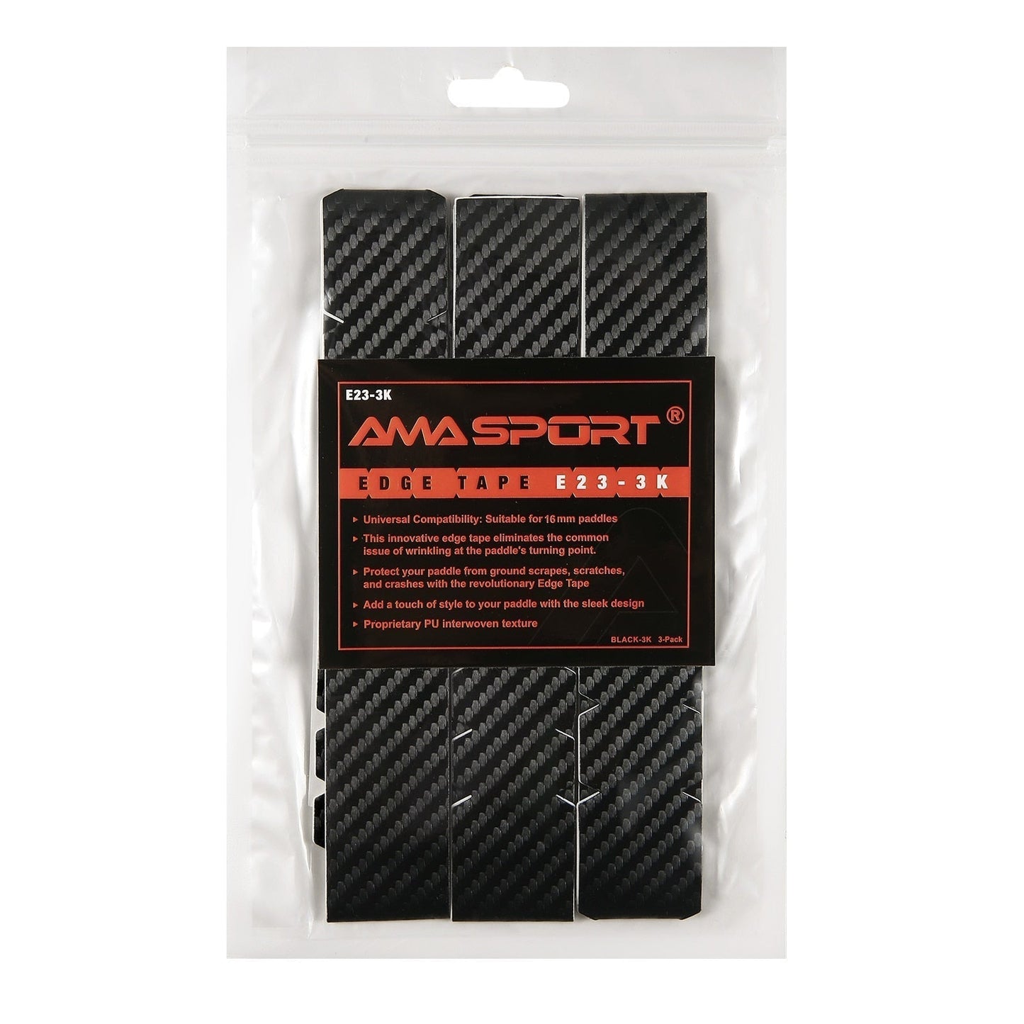 AMA Sport Carbon Fiber Paddle Edge Tape-PaddleBall Sports Co