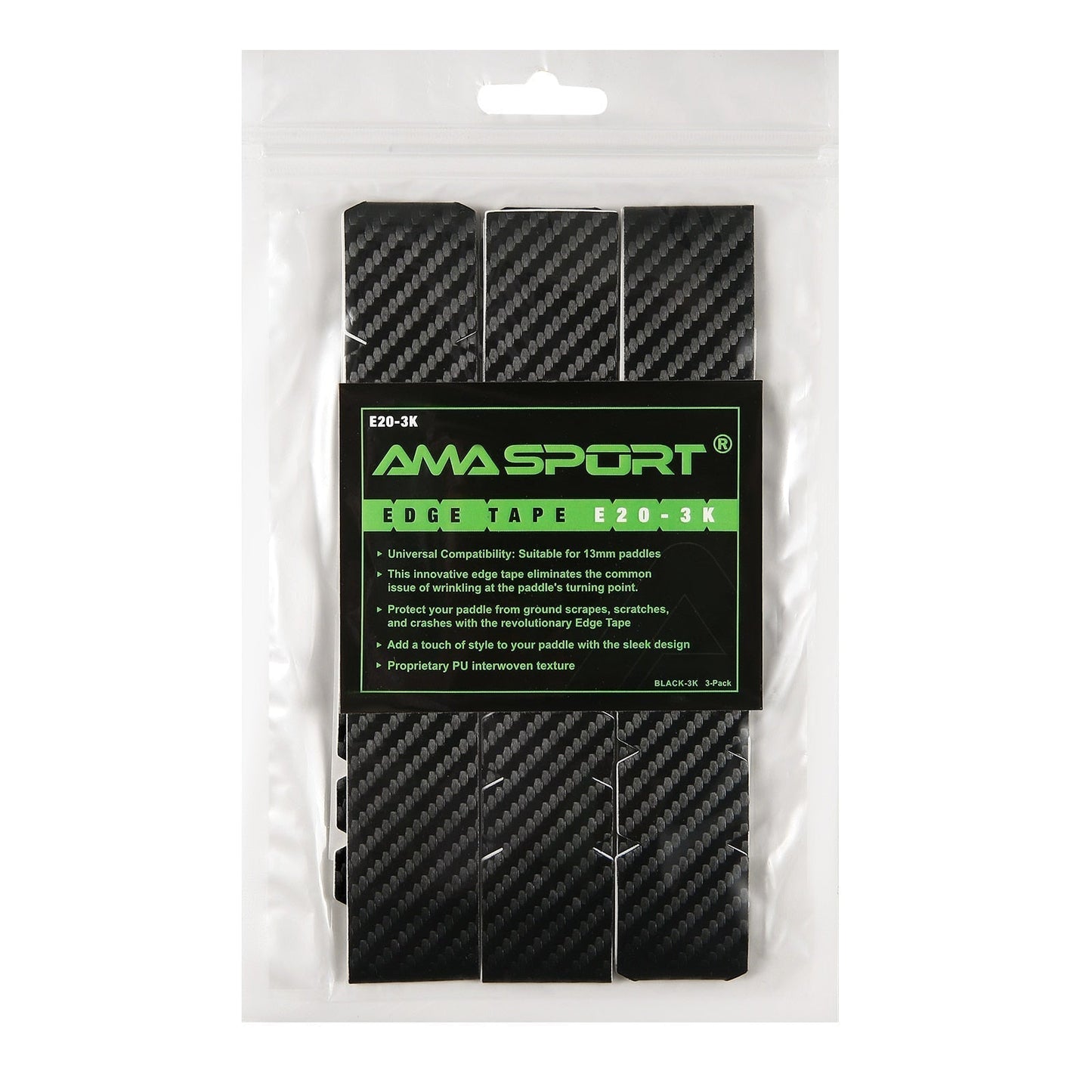 AMA Sport Carbon Fiber Paddle Edge Tape-PaddleBall Sports Co