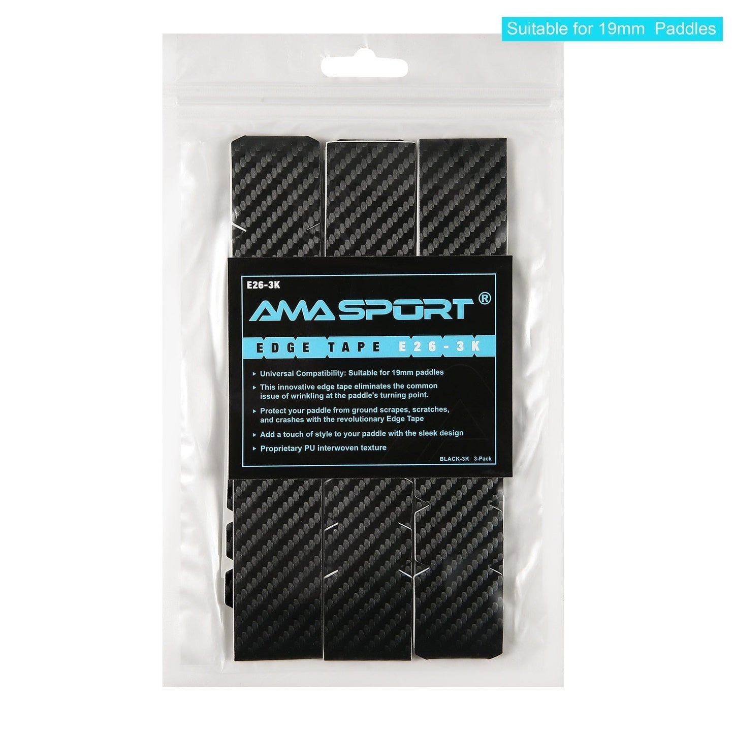 AMA Sport Carbon Fiber Paddle Edge Tape-PaddleBall Sports Co