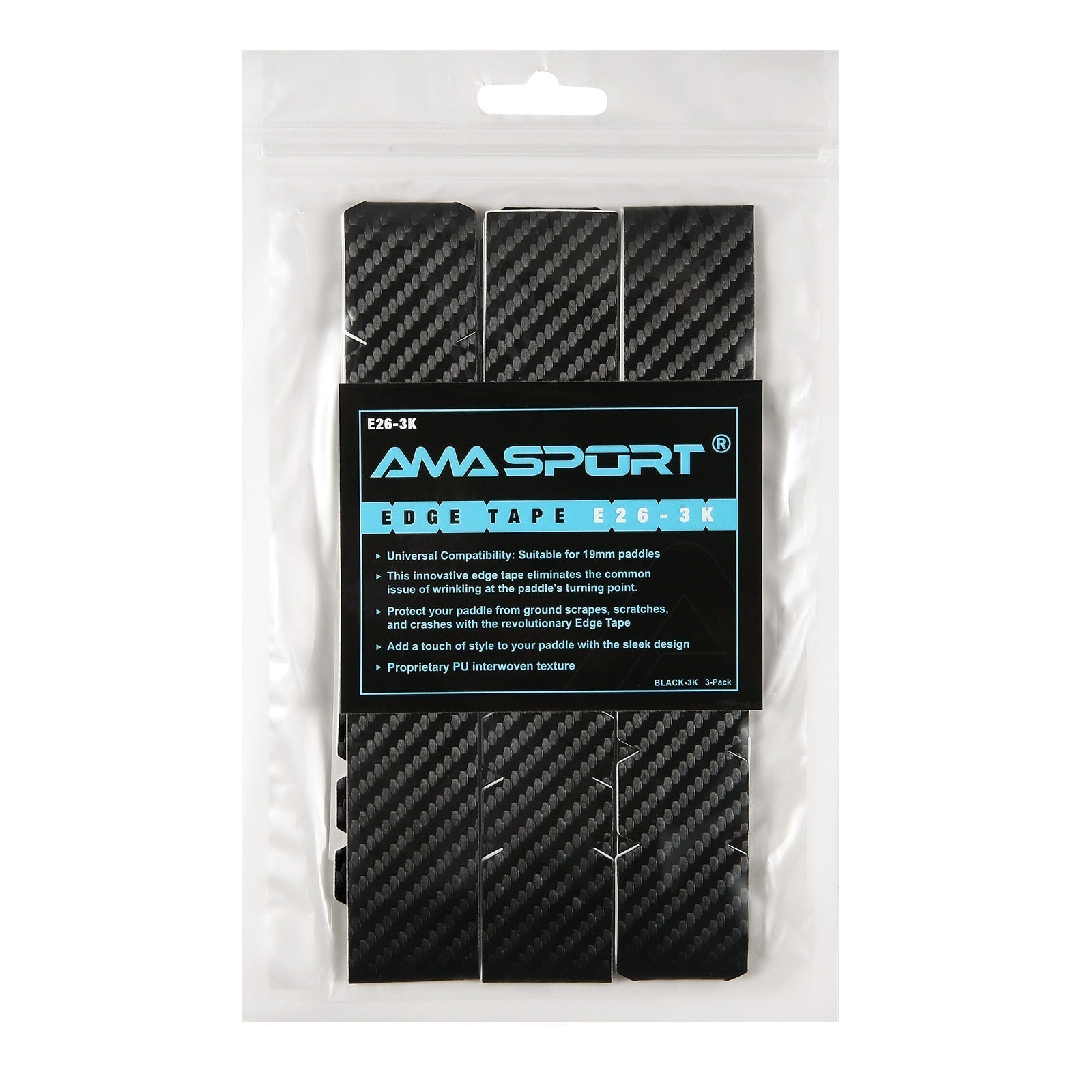 AMA Sport Carbon Fiber Paddle Edge Tape-PaddleBall Sports Co