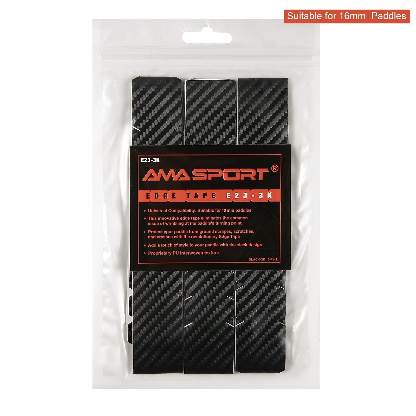 AMA Sport Carbon Fiber Paddle Edge Tape-PaddleBall Sports Co