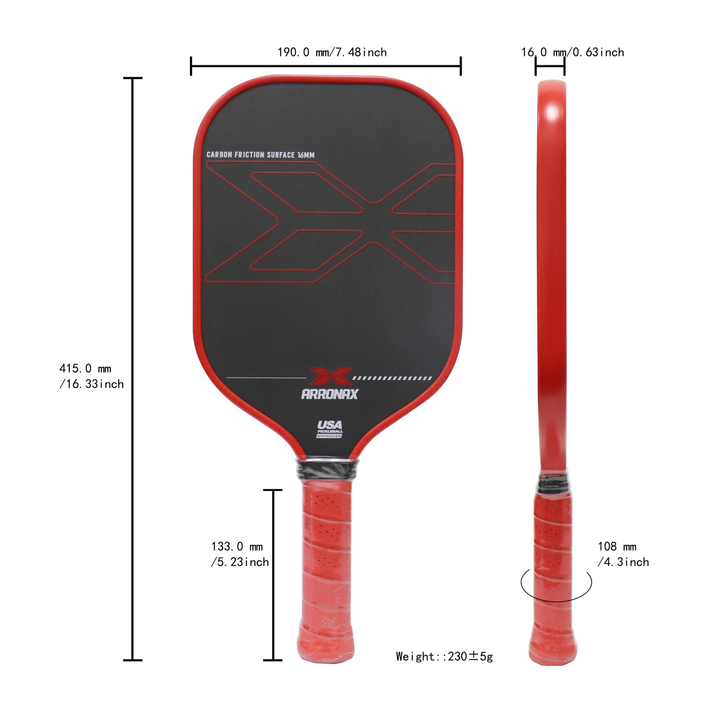 Arronax Friction series paddle-PaddleBall Sports Co